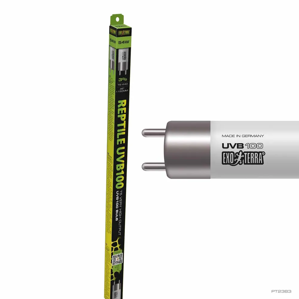 Exo Terra Reptil UVB100 T5 54 Watt - Optimal UVA/UVB-belysning til tropiske reptiler